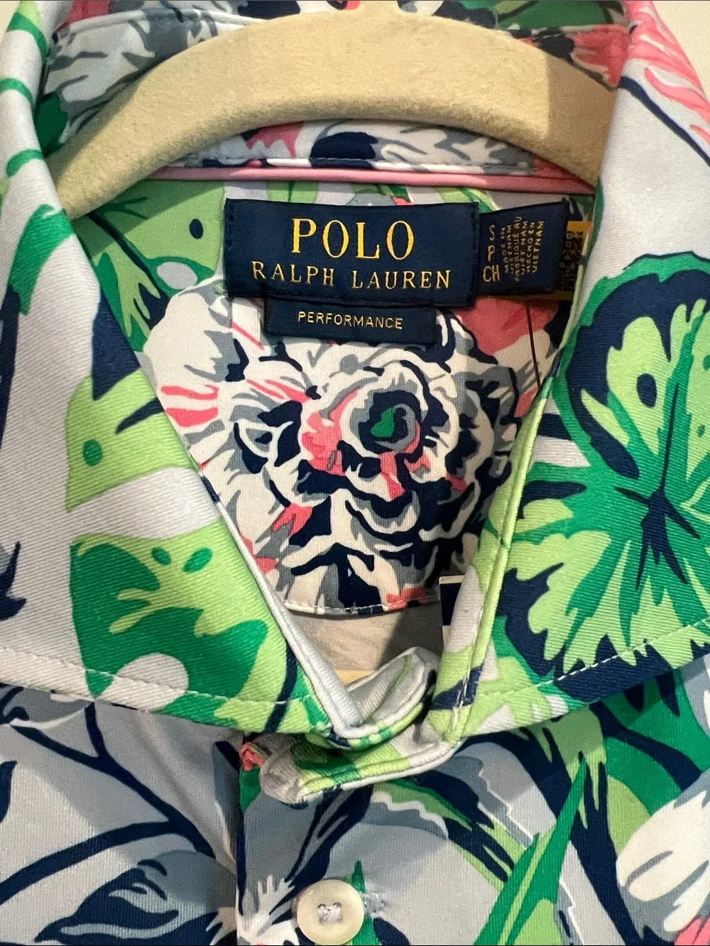 Polo Ralph Lauren Men’s Performance Polo Tropical Floral Print Polo - Size S
